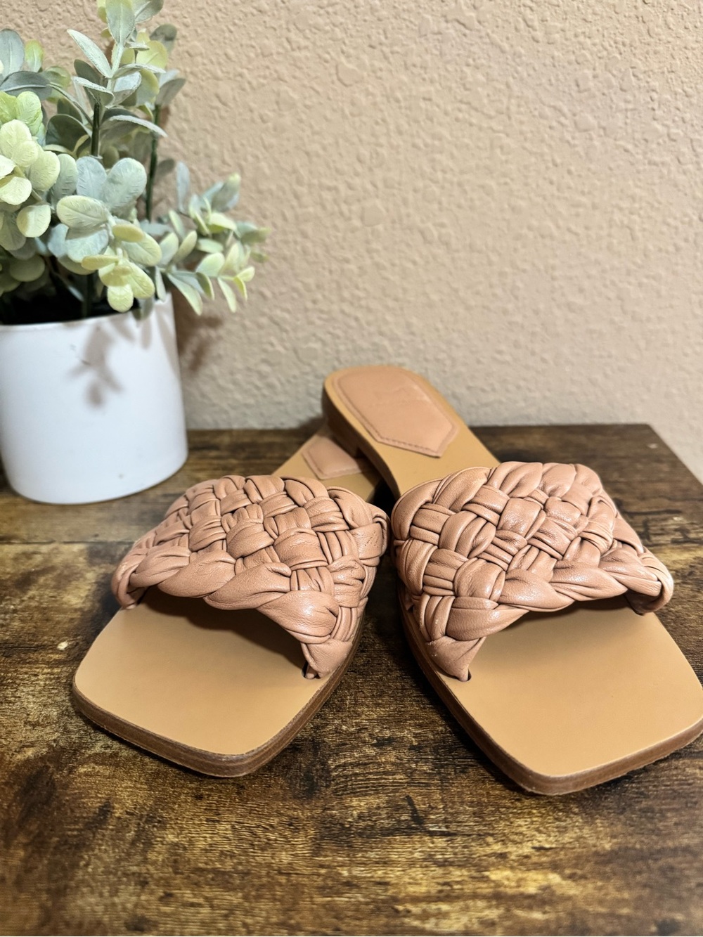 Marc Fisher Braided Slide Sandals in Blush